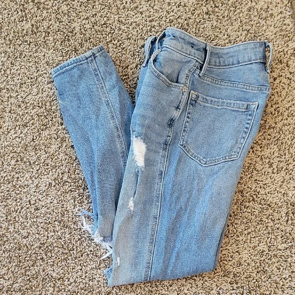 Distressed Blue Women's Jeans 00R - Picture 6 of 6